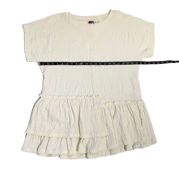 FREE PEOPLE Small New w Tags !! White Marni Tiered Tunic or, mini dress or Cover - Picture 7 of 12